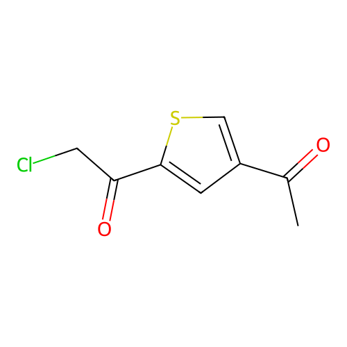 1-(4-Acetylthiophen-2-yl)-2-chloroethan-1-one structure