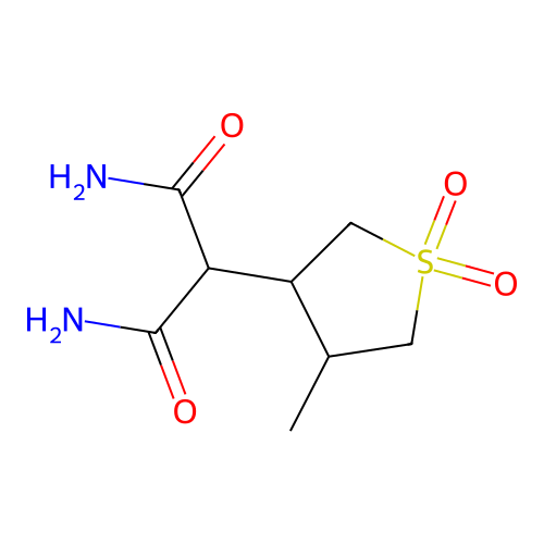 (4-Methyl-1,1-dioxothiolan-3-yl)methane-1,1-dicarboxamide structure