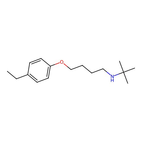 N-tert-butyl-4-(4-ethylphenoxy)butan-1-amine structure