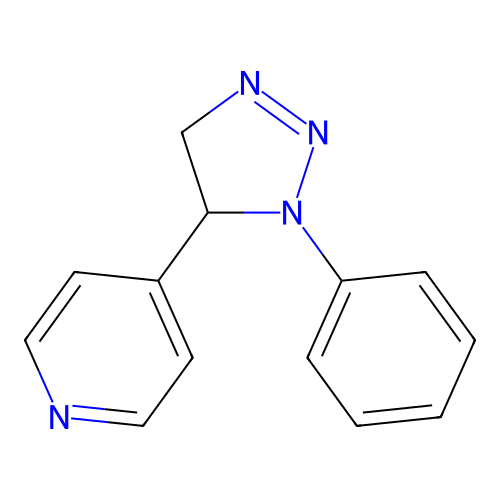Pyridine, 4-(4,5-dihydro-1-phenyl-1H-1,2,3-triazol-5-yl)- structure