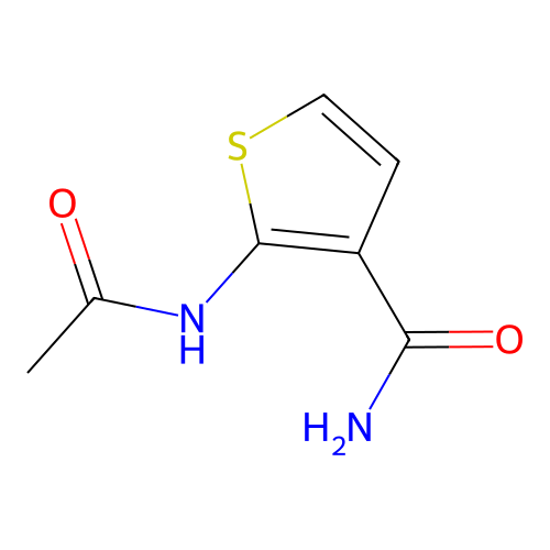 2-Acetamidothiophene-3-carboxamide structure