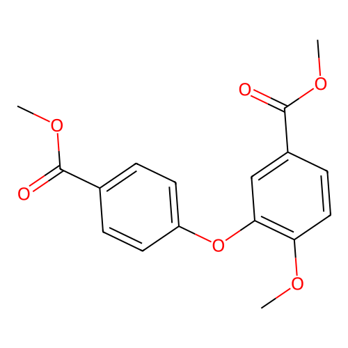 Methyl 4-methoxy-3-(4-(methoxycarbonyl)phenoxy)benzoate structure