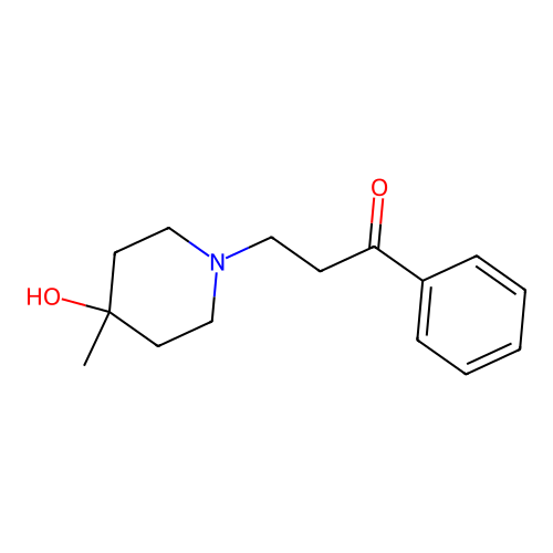 1-Propanone, 3-(4-hydroxy-4-methyl-1-piperidinyl)-1-phenyl- structure