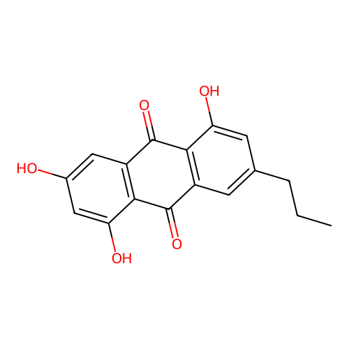 9,10-Anthracenedione, 1,3,5-trihydroxy-7-propyl- structure