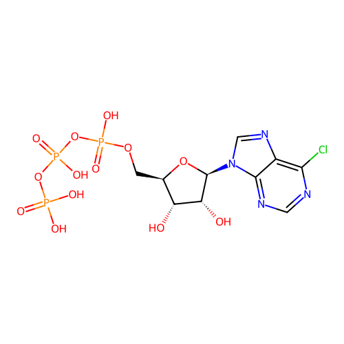 6-Chloro-9 beta-D-ribofuranosylpurine-5'-triphosphate structure