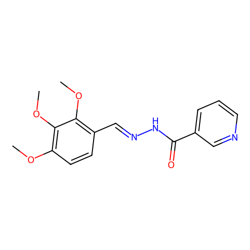 N'-[(E)-(2,3,4-trimethoxyphenyl)methylidene]pyridine-3-carbohydrazide structure