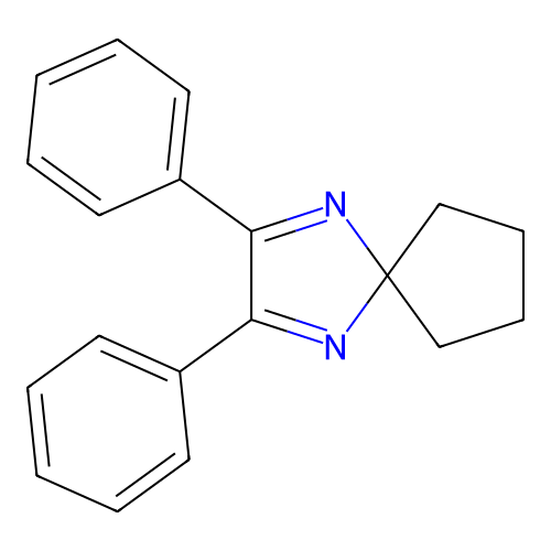 2,3-Diphenyl-1,4-diazaspiro[4.4]nona-1,3-diene structure