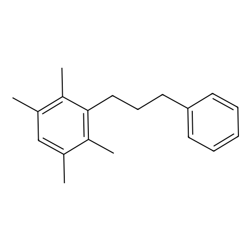 Benzene, 1,2,4,5-tetramethyl-3-(3-phenylpropyl)- structure