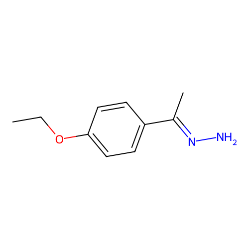 (1E)-[1-(4-ethoxyphenyl)ethylidene]hydrazine structure