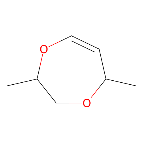 2,3-Dihydro-2,5-dimethyl-5H-1,4-dioxepin structure