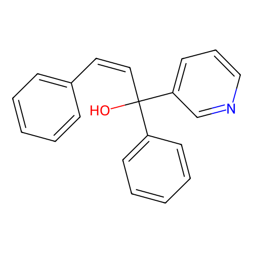 3-Pyridinemethanol, alpha-phenyl-alpha-(2-phenylethenyl)-, (Z)- structure