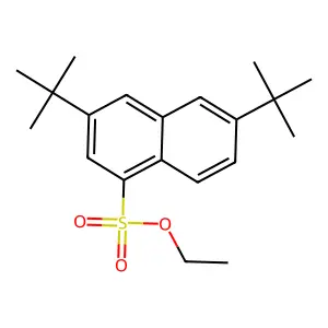Ethyl 3,6-bis(1,1-dimethylethyl)-1-naphthalenesulfonate structure