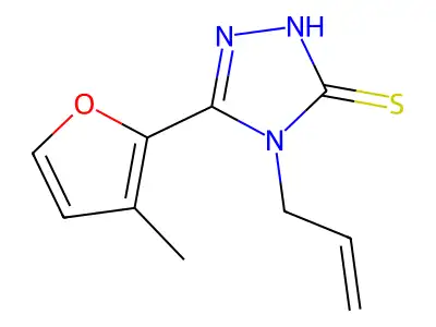 5-(3-methylfuran-2-yl)-4-(prop-2-en-1-yl)-4H-1,2,4-triazole-3-thiol structure