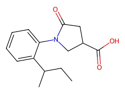 1-(2-Sec-butylphenyl)-5-oxopyrrolidine-3-carboxylic acid structure