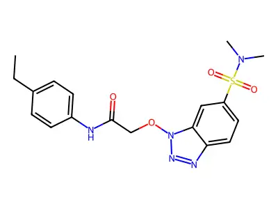 2-[[6-[(Dimethylamino)sulfonyl]-1H-benzotriazol-1-yl]oxy]-N-(4-ethylphenyl)acetamide structure