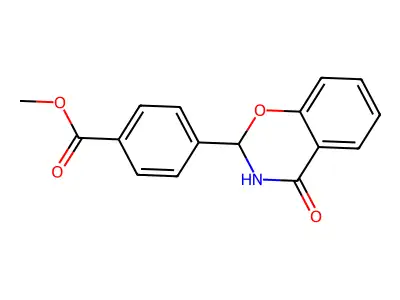 Methyl 4-(4-oxo-2,3-dihydro-1,3-benzoxazin-2-yl)benzoate structure