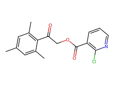 [2-Oxo-2-(2,4,6-trimethylphenyl)ethyl] 2-chloropyridine-3-carboxylate structure