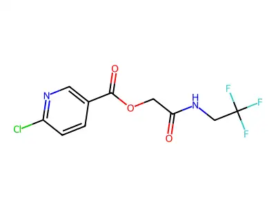 [(2,2,2-Trifluoroethyl)carbamoyl]methyl 6-chloropyridine-3-carboxylate structure