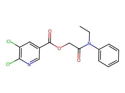 [Ethyl(phenyl)carbamoyl]methyl 5,6-dichloropyridine-3-carboxylate structure