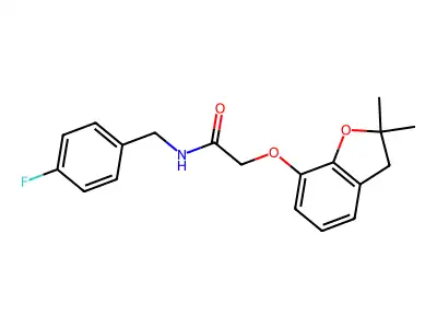 2-[(2,2-dimethyl-2,3-dihydro-1-benzofuran-7-yl)oxy]-N-[(4-fluorophenyl)methyl]acetamide structure