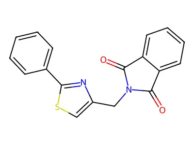 2-((2-Phenylthiazol-4-yl)methyl)isoindoline-1,3-dione structure