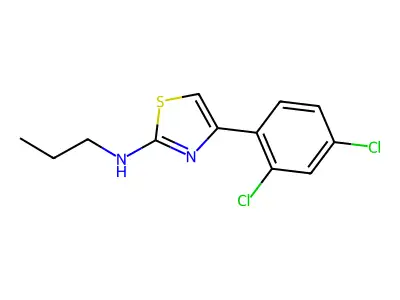 4-(2,4-dichlorophenyl)-N-propyl-1,3-thiazol-2-amine structure