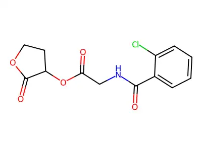 (2-Oxooxolan-3-yl) 2-[(2-chlorobenzoyl)amino]acetate structure