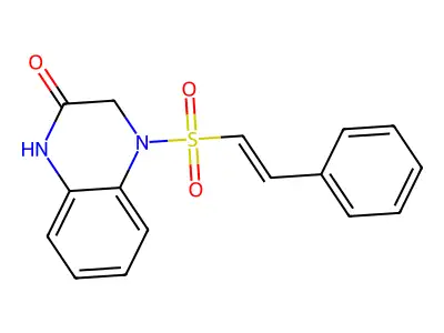 4-(2-Phenylethenesulfonyl)-1,2,3,4-tetrahydroquinoxalin-2-one structure