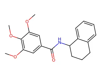 3,4,5-trimethoxy-N-(1,2,3,4-tetrahydronaphthalen-1-yl)benzamide structure