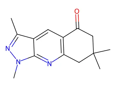 1,3,7,7-Tetramethyl-6,8-dihydropyrazolo[3,4-b]quinolin-5-one structure