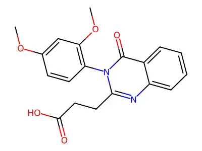3-[3-(2,4-Dimethoxy-phenyl)-4-oxo-3,4-dihydro-quinazolin-2-yl]-propionic acid structure