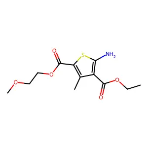 4-Ethyl 2-(2-methoxyethyl) 5-amino-3-methylthiophene-2,4-dicarboxylate structure