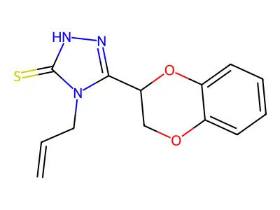 5-(2,3-dihydro-1,4-benzodioxin-2-yl)-4-(prop-2-en-1-yl)-4H-1,2,4-triazole-3-thiol structure