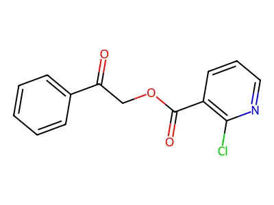 2-Oxo-2-phenylethyl 2-chloropyridine-3-carboxylate structure