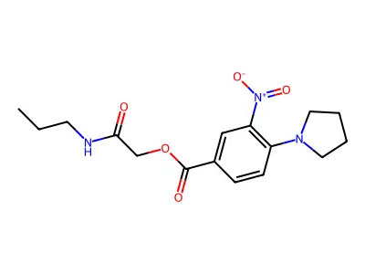 [2-Oxo-2-(propylamino)ethyl] 3-nitro-4-pyrrolidin-1-ylbenzoate structure
