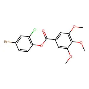 4-Bromo-2-chlorophenyl 3,4,5-trimethoxybenzoate structure