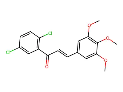 1-(2,5-Dichlorophenyl)-3-(3,4,5-trimethoxyphenyl)prop-2-en-1-one structure