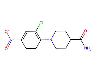 1-(2-Chloro-4-nitrophenyl)piperidine-4-carboxamide structure