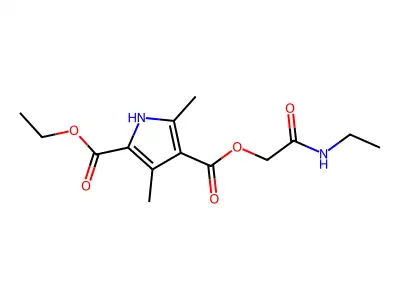 Ethylcarbamoylmethyl Ethyl 3,5-dimethyl-1H-pyrrole-2,4-dicarboxylate structure
