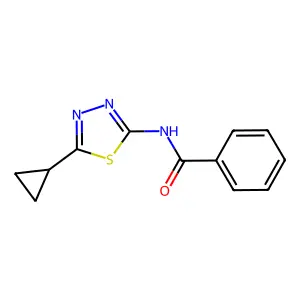 N-(5-环丙基-1,3,4-噻二唑-2-基)苯甲酰胺 structure