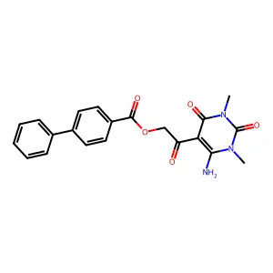 [2-(4-Amino-1,3-dimethyl-2,6-dioxopyrimidin-5-yl)-2-oxoethyl] 4-phenylbenzoate structure