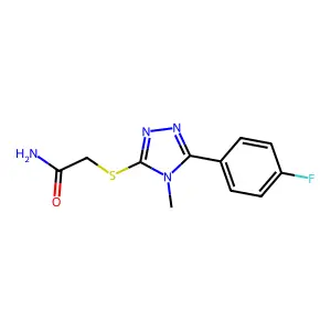 2-[[5-(4-Fluorophenyl)-4-methyl-1,2,4-triazol-3-yl]sulfanyl]acetamide structure