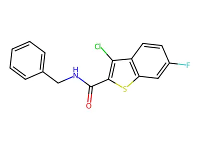 n-Benzyl-3-chloro-6-fluorobenzo[b]thiophene-2-carboxamide structure