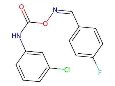 [(Z)-(4-fluorophenyl)methylideneamino] N-(3-chlorophenyl)carbamate structure
