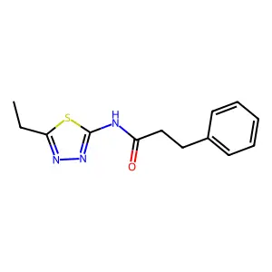 N-(5-ethyl-1,3,4-thiadiazol-2-yl)-3-phenylpropanamide structure