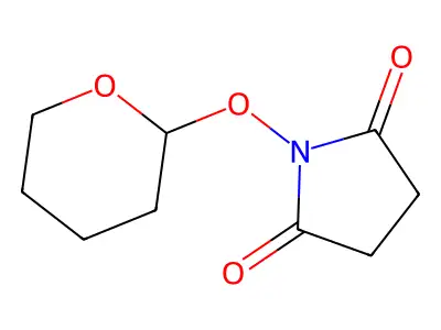 N-(Tetrahydro-2H-pyran-2-yloxy)succinimide structure