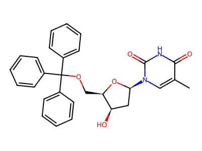 5'-O-Tritylthymidine structure