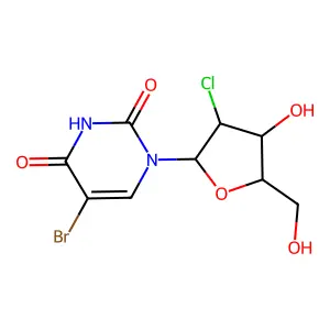 5-Bromo-2'-chloro-2'-deoxyuridine structure