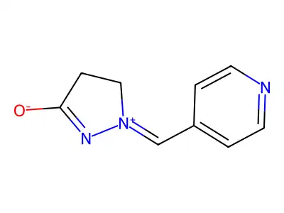 2-(Pyridin-4-ylmethylidene)-3,4-dihydropyrazol-2-ium-5-olate structure