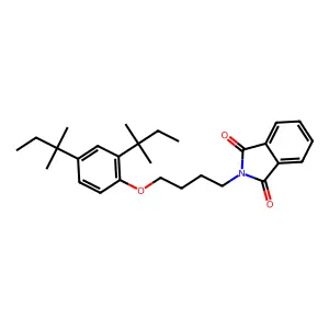2-[4-[2,4-Bis(2-methylbutan-2-yl)phenoxy]butyl]isoindole-1,3-dione structure